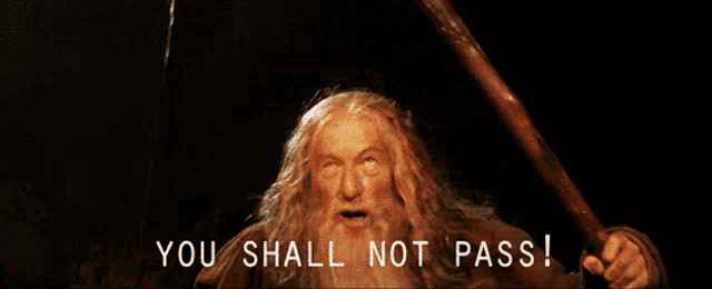Gandalf says: You Shall Not Pass